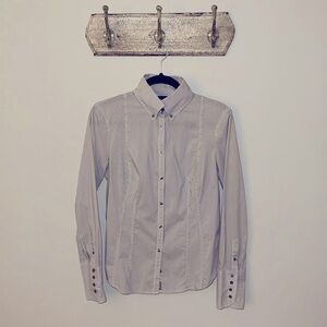 Armani Exchange Gray and White Shirt, Size L